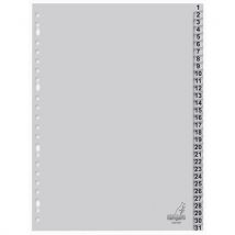 Lotto di 10 Separatore Con Indice Numerico Eco N.divi:31 Material:polipr - Kangaro
