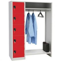 Appendiabiti Sc. Grigio/rosso L 450 Mm L450mm - Manutan