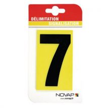 Lotto di 5 Numeri Autoadesivi - Nero-giallo - 50 X 50 Mm