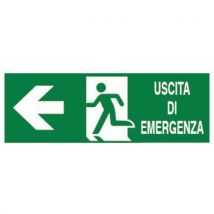 Cart. Alluminio Uscita Emergenza A Sinistra 125x350mm Con Sc - Manutan