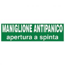 Cartello Alluminio Maniglione Spinta350x125 Antipan Pertura - Manutan