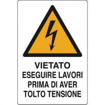 Cart. Alluminio Vietato 700x500 Eseguire Lavori - Manutan