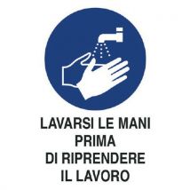Cart. Alluminio Lavarsi Le Mani 500x350 Prima Di Repren - Manutan