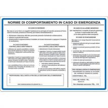 Cart. Alluminio Norme Di Comportamento 500x350mm In Caso Di - Manutan