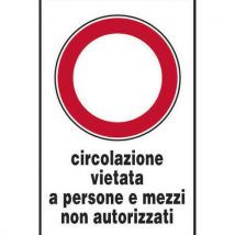 Cart. Alluminio Circolazione Vietata 300x200mm Persone Mez - Manutan