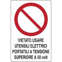 Cart. Alluminiovietato Usare 500x350mm Utens 50 Volt - Manutan