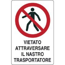 Cart. Alluminio Vietato Attrav 700x500mm Nastro Trasp - Manutan