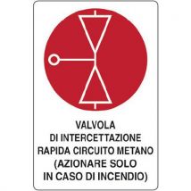 Cart. Alluminio Valvola Inter Metano 300x200mm Con Scritta - Manutan