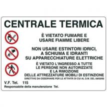 Cart. Alluminio Divieti 300x200mm Centrale Termic - Manutan