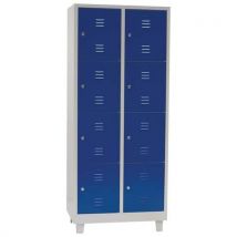 Armadietto Multiscomparto/piedi L 400/2 Colonne 4 Scomparti Blu - Manutan