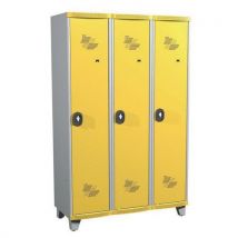 Acial - Arm. Mono Is Piedi 3col L1200x H1925xp500 Luc. Grigio/giallo