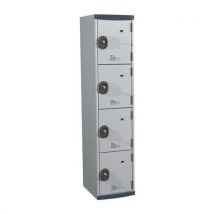 Acial - Armadietto Smontato 4 Scomparti H1800x Mparto L400 Gri Gio-c