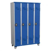 Acial - Armadietto Mono Su Piedi Ip 4 Col. L1200x A1915xp500 Lucchetto Grigio/blu