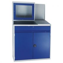 Bott - Postazione Informatica Da Officina L105xp55xa168 Cm Grigio/blu