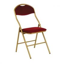 Flexfurn - Sedia Pieghevole Super De Luxe 48 X 39 X 88 Velluto Rosso