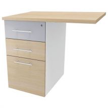 Simmob - Cassettiera Fissa Neo 80x60 Rovere/allum.