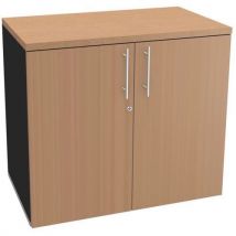 Simmob - Armadio Basso Office 2 Antracite Faggio