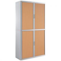 Paperflow - Armadio Con Ante A Serranda Easyoffice A=204 Cm Faggio