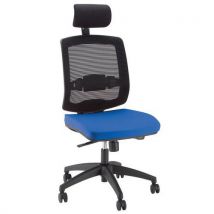 Linea Fabbrica - Sedia Da Ufficio New Malice Con Poggiatesta Blu