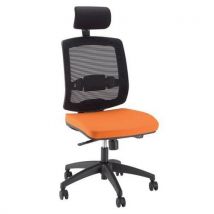 Linea Fabbrica - Sedia Da Ufficio New Malice Con Poggiatesta Arancione