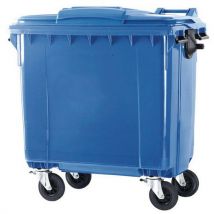 Vepabins - Cassonetto 770 L Con Coperchio Piatto Blu