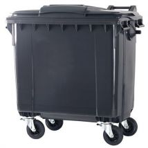 Vepabins - Cassonetto 770 L Con Coperchio Piatto Grigio