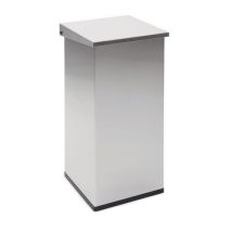 Vepabins - Pattumiera Carro-Lift Recycling 2x525L Inox Grigio - 110L Totali - Apertura a Pedale - Ideale per Raccolta Differenziata