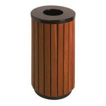Vepabins - Pattumiera Da Esterno 40 L Nero/legno