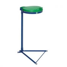 Var - Supporto Per Sacco 120 L Blu Coperchio Verde Plastica