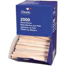 Lotto di 2000 Agitatori In Legno In Dispenser Lungo. 113 Mm - Matfer