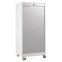 Simmob - Armadio Informatico Mobile Serrandina In Al Corpo Bianco