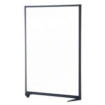 Ligne M - Pannello Pieno Melam. Bianco Profilo Grigio H150xl100 Cm