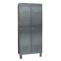 Caray - Armadietto Mono Is Inox 2 Col. Su Piedi - Largh. 800 - Alt. 1940 - Prof. 490 Mm - Lucchettabile
