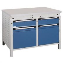 Kind - Banco L=1150mm 2 Casset + 2 Ante + Piano Stratificato