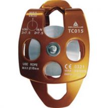 Delta Plus - Doppia Puleggia A Flange Oscillanti In Alluminio Arancio
