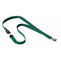 Durable - Laccio in tessuto con moschettone - Verde 44cm 15mm - Resistente e Riciclabile