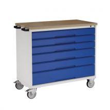 Bott - Banco Mobile 6 Cassetti L1050xp550xa980 Mm Grigio/blu