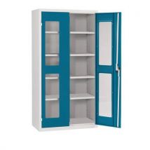 Acial - Armadio Monoblocco Alto Ante 640x1020x20 Grigio/blu