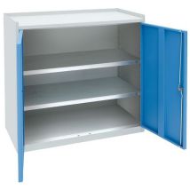 Armadio+bordi H91xp50xl100 Blu 2 Ripiani Base Grigia - Manutan