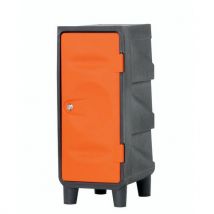 EMP - Armadietto In Plastica Vuoto Piedi/copertura Grigio/aranc.