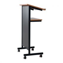 Smit Visual - Leggio Nomade Antracite/Faggio - Altezza 117cm - Stabile e Regolabile - Ideale per Eventi