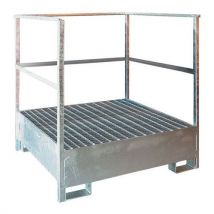 Sameto technifil - Pallet Di Ritenzione 4 Fusti Acciaio Galvanizzato 1240x1320x1430
