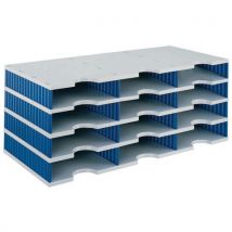 Modulo Styrodoc Trio 12 Scomparti Grigio/blu