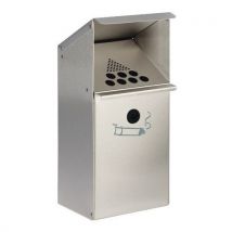 Var - Posacenere Da Parete In Acciaio - Alt.: 41 Cm - Cap.: 37 L
