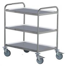Hupfer - Carrello 3 Ripiani Inox 800 X 500 - Portata = 130 Kg