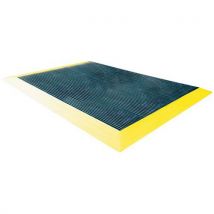 Plastex - Tappeto Grigliato Vynagrip 80x120cm Nero Bordo Giallo