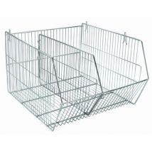 Sameto technifil - Cestino Impilabile In Filo D'acciaio 630x 450 Mm