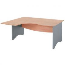 Simmob - Scrivania Compatta L160 Estensione:sx Col.rip.:faggio