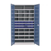 Kind - Armadio Per Officina Blu Hxp=1950x440mm 28 Scomparti