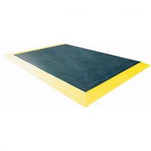 Plastex - Tappeto Grigliato Vynagrip 100x150cm Nero Bordo Giallo